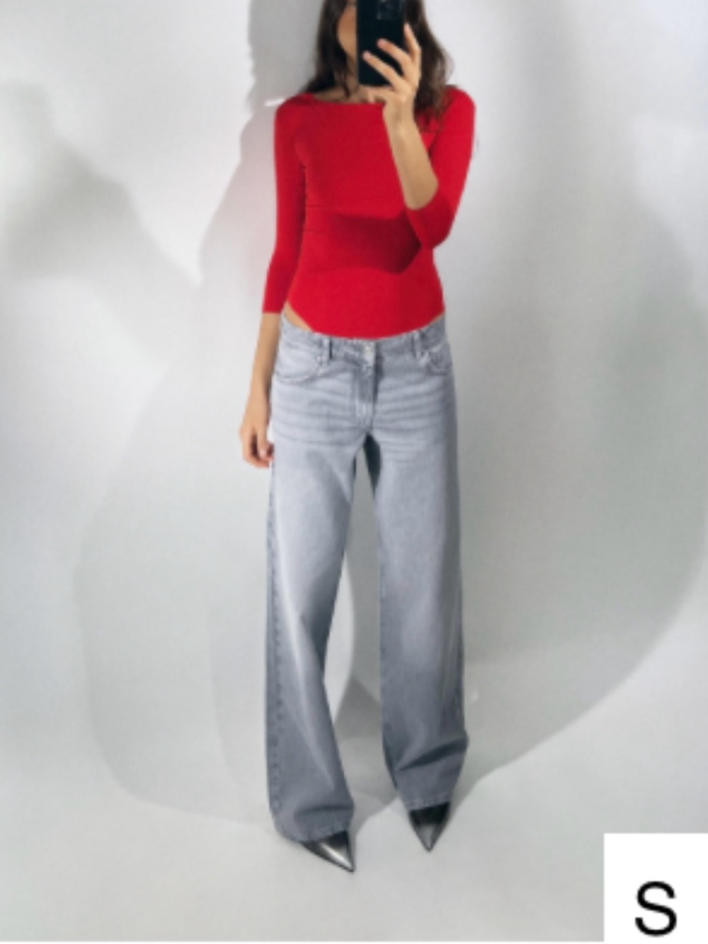 Zara Red Bodysuit sz S
